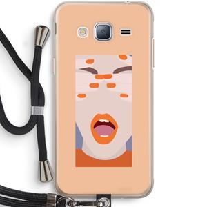 CaseCompany Surprise: Samsung Galaxy J3 (2016) Transparant Hoesje met koord