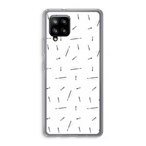 CaseCompany Hipster stripes: Samsung Galaxy A42 5G Transparant Hoesje