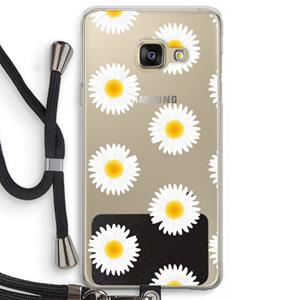 CaseCompany Margrietjes: Samsung Galaxy A3 (2016) Transparant Hoesje met koord