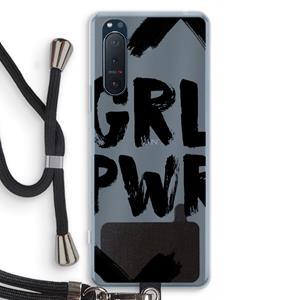 CaseCompany Girl Power #2: Sony Xperia 5 II Transparant Hoesje met koord