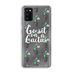 CaseCompany Cactus quote: Samsung Galaxy A41 Transparant Hoesje