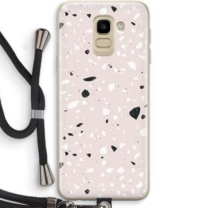 CaseCompany Terrazzo N°20: Samsung Galaxy J6 (2018) Transparant Hoesje met koord