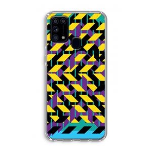 CaseCompany Skew Bee 3: Samsung Galaxy M31 Transparant Hoesje