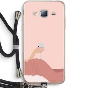 CaseCompany Wine: Samsung Galaxy J3 (2016) Transparant Hoesje met koord