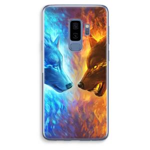 CaseCompany Fire & Ice: Samsung Galaxy S9 Plus Transparant Hoesje