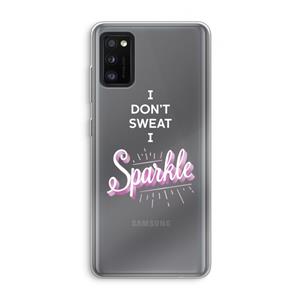 CaseCompany Sparkle quote: Samsung Galaxy A41 Transparant Hoesje