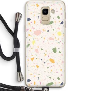 CaseCompany Terrazzo N°21: Samsung Galaxy J6 (2018) Transparant Hoesje met koord