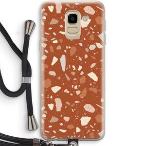 CaseCompany Terrazzo N°22: Samsung Galaxy J6 (2018) Transparant Hoesje met koord