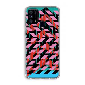 CaseCompany Skew Blush 2: Samsung Galaxy M31 Transparant Hoesje