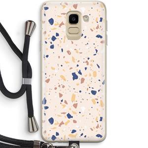 CaseCompany Terrazzo N°23: Samsung Galaxy J6 (2018) Transparant Hoesje met koord