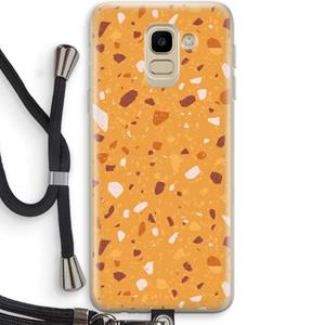 CaseCompany Terrazzo N°24: Samsung Galaxy J6 (2018) Transparant Hoesje met koord