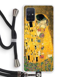 CaseCompany Der Kuss: Samsung Galaxy A71 Transparant Hoesje met koord