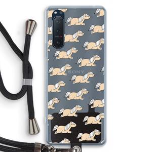 CaseCompany Ponys: Sony Xperia 5 II Transparant Hoesje met koord