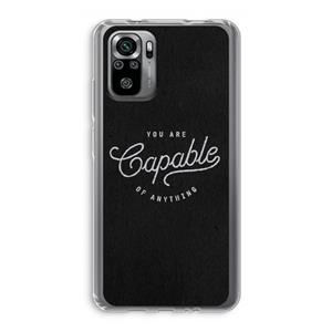 CaseCompany Capable: Xiaomi Redmi Note 10S Transparant Hoesje