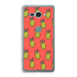 CaseCompany Ananas: Sony Xperia XZ2 Compact Transparant Hoesje