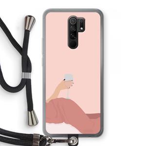 CaseCompany Wine: Xiaomi Redmi 9 Transparant Hoesje met koord