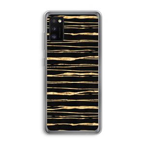CaseCompany Gouden strepen: Samsung Galaxy A41 Transparant Hoesje