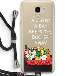CaseCompany Bento a day: Samsung Galaxy J6 (2018) Transparant Hoesje met koord
