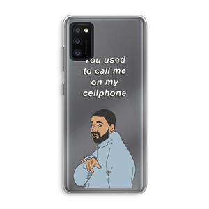 CaseCompany Hotline bling: Samsung Galaxy A41 Transparant Hoesje