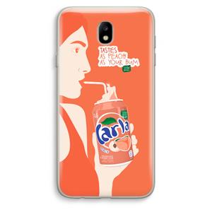 CaseCompany Peach please!: Samsung Galaxy J7 (2017) Transparant Hoesje