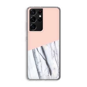 CaseCompany A touch of peach: Samsung Galaxy S21 Ultra Transparant Hoesje