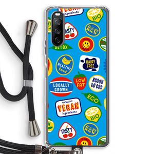 CaseCompany Fruitsticker: Sony Sony Xperia 10 III Transparant Hoesje met koord