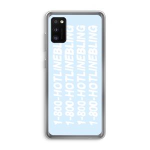CaseCompany Hotline bling blue: Samsung Galaxy A41 Transparant Hoesje