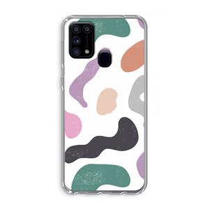 CaseCompany Memphis Shapes: Samsung Galaxy M31 Transparant Hoesje