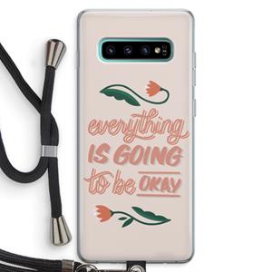 CaseCompany Optimistic flower girl: Samsung Galaxy S10 Plus Transparant Hoesje met koord
