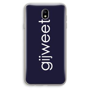 CaseCompany Gijweet: Samsung Galaxy J7 (2017) Transparant Hoesje