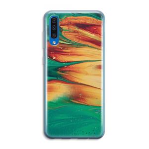 CaseCompany Green Inferno: Samsung Galaxy A50 Transparant Hoesje