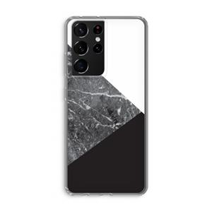 CaseCompany Combinatie marmer: Samsung Galaxy S21 Ultra Transparant Hoesje
