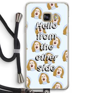 CaseCompany Hello: Samsung Galaxy A3 (2016) Transparant Hoesje met koord