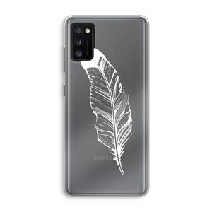 CaseCompany Pluim: Samsung Galaxy A41 Transparant Hoesje