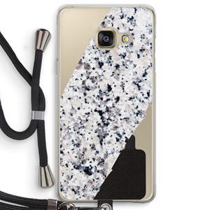 CaseCompany Gespikkelde marmer: Samsung Galaxy A3 (2016) Transparant Hoesje met koord