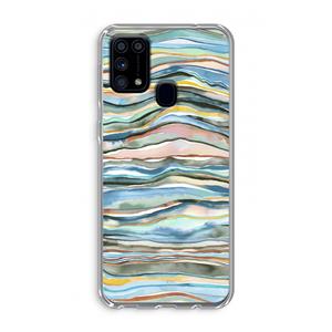 CaseCompany Watercolor Agate: Samsung Galaxy M31 Transparant Hoesje