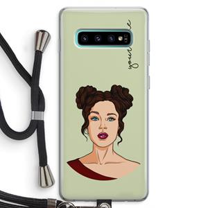 CaseCompany Pop-Art Creator: Samsung Galaxy S10 Plus Transparant Hoesje met koord