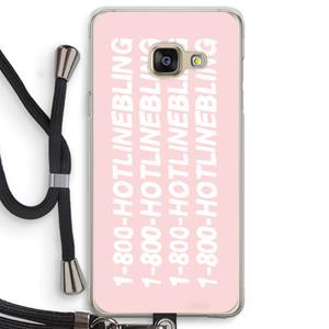 CaseCompany Hotline bling pink: Samsung Galaxy A3 (2016) Transparant Hoesje met koord