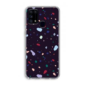 CaseCompany Dark Rounded Terrazzo: Samsung Galaxy M31 Transparant Hoesje