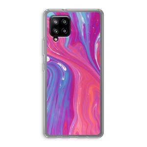 CaseCompany Paarse stroom: Samsung Galaxy A42 5G Transparant Hoesje