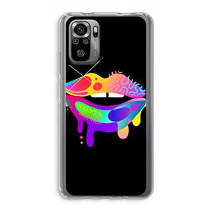 CaseCompany Lip Palette: Xiaomi Redmi Note 10S Transparant Hoesje