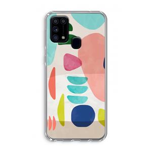 CaseCompany Bold Rounded Shapes: Samsung Galaxy M31 Transparant Hoesje