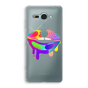 CaseCompany Lip Palette: Sony Xperia XZ2 Compact Transparant Hoesje