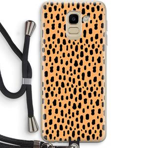 CaseCompany Panter: Samsung Galaxy J6 (2018) Transparant Hoesje met koord