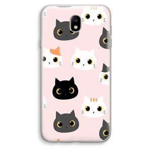 CaseCompany Katten: Samsung Galaxy J7 (2017) Transparant Hoesje