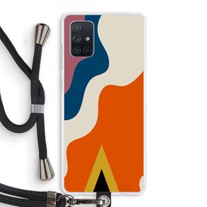 CaseCompany Noor A: Samsung Galaxy A71 Transparant Hoesje met koord