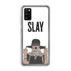 CaseCompany Slay All Day: Samsung Galaxy A41 Transparant Hoesje