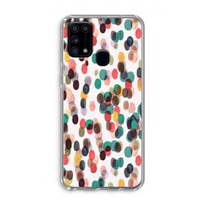 CaseCompany Tropical Dots: Samsung Galaxy M31 Transparant Hoesje