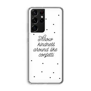 CaseCompany Confetti: Samsung Galaxy S21 Ultra Transparant Hoesje