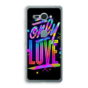 CaseCompany Only Love: Sony Xperia XZ2 Compact Transparant Hoesje